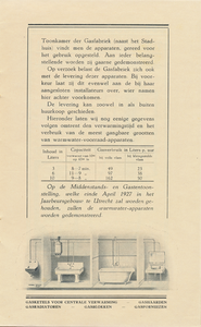 710495 Brochure ‘De Warmtevoorziening in Huizen, Hotels, Restaurants, Fabrieken, Ziekenhuizen, enz.’, uitgegeven door ...